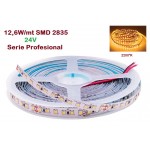 Tira LED Flexible 24V 12,6W/mt 120 Led/mt SMD 2835 IP20 2200ºK Serie Profesional, Venta por metros Tira LED Flexible 24V 12,6W/mt 120 Led/mt SMD 2835 IP20 2200ºK Serie Profesional, Venta por metros